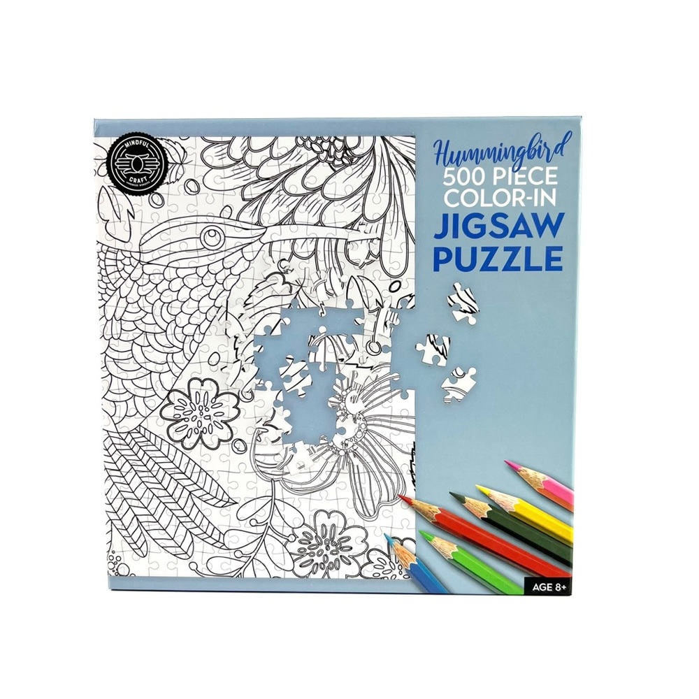 NEW Hummingbird Color-In Jigsaw Puzzle